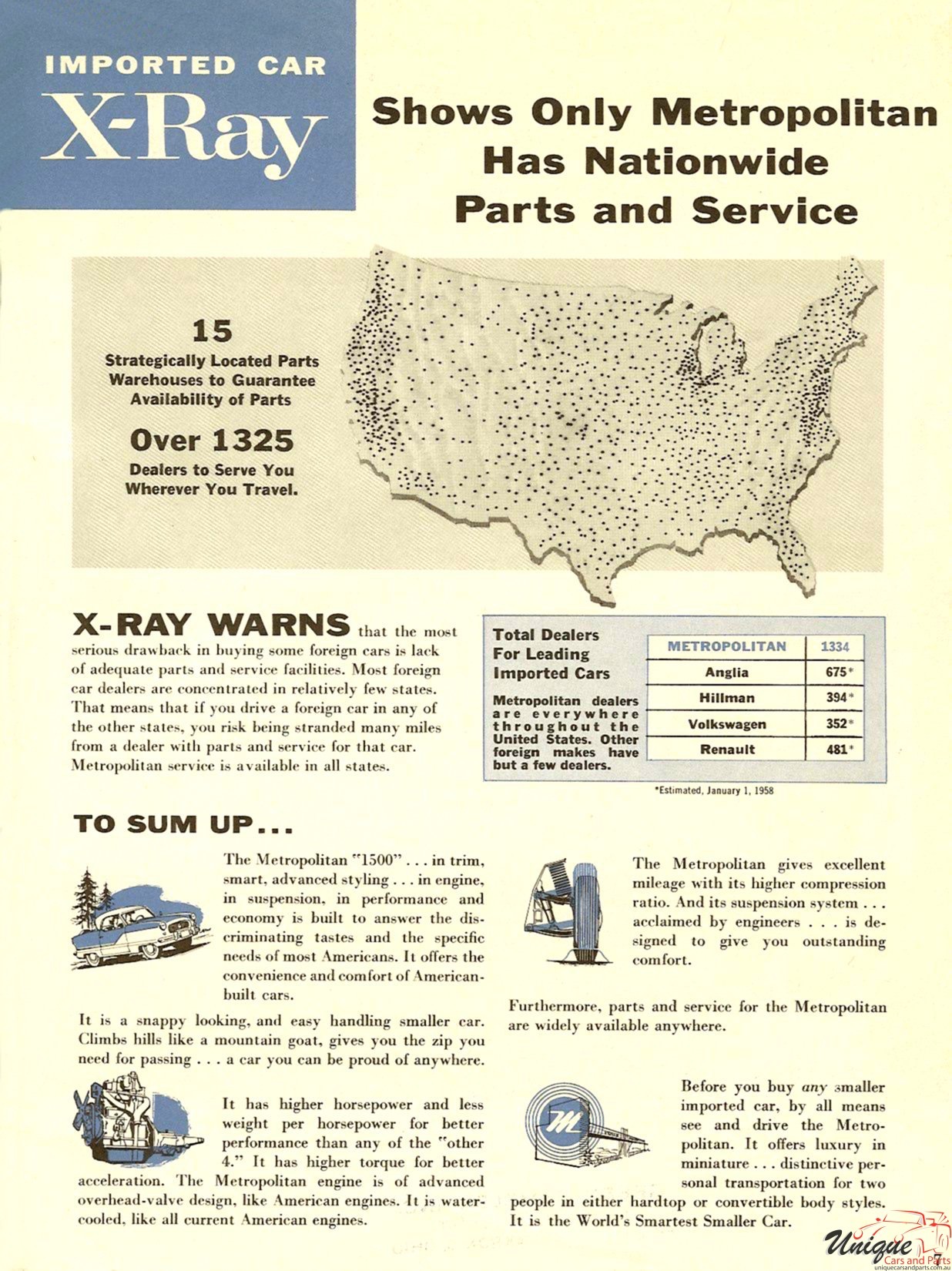 1958 Nash Metropolitan X-Ray Brochure Page 5